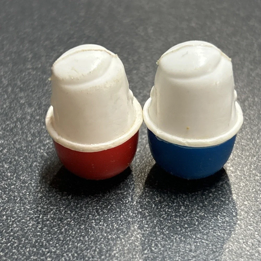 Vintage Jumping Jack Game Replacement Pieces Lot Of 2 Red And Blue